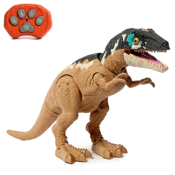 Динозавр 'T-Rex', радиоуправление, эффект дыма, проектор, цвет МИКС от компании Интернет-магазин "Flap" - фото 1