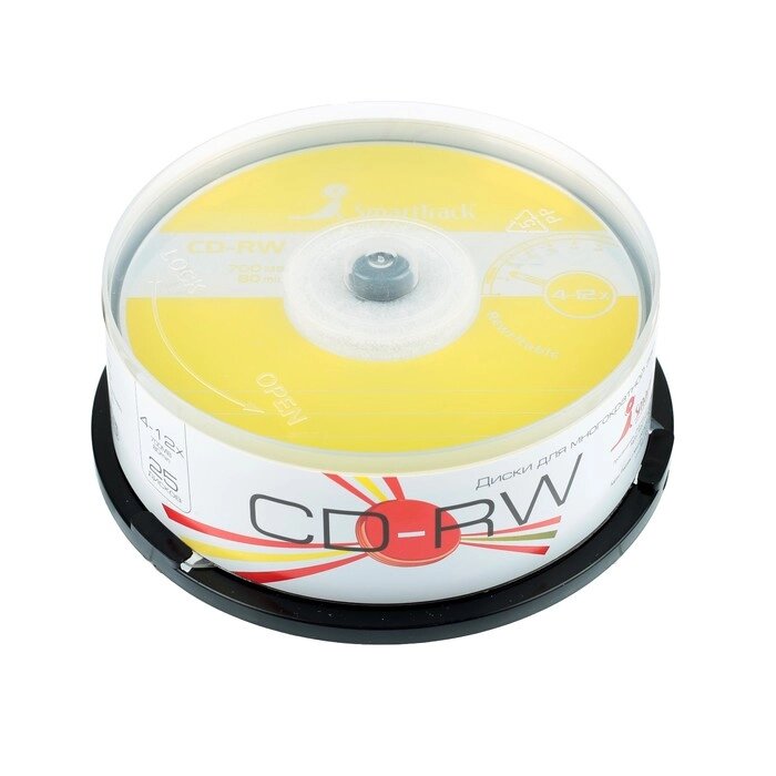Диск CD-RW SmartTrack, 4-12x, 700 Мб, (бокс  25 шт.) от компании Интернет-магазин "Flap" - фото 1