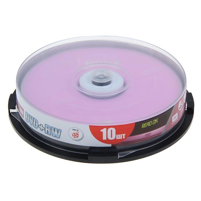 Диск DVD+RW Mirex, 4x, 4.7 Гб, Cake Box, 10 шт от компании Интернет-магазин "Flap" - фото 1