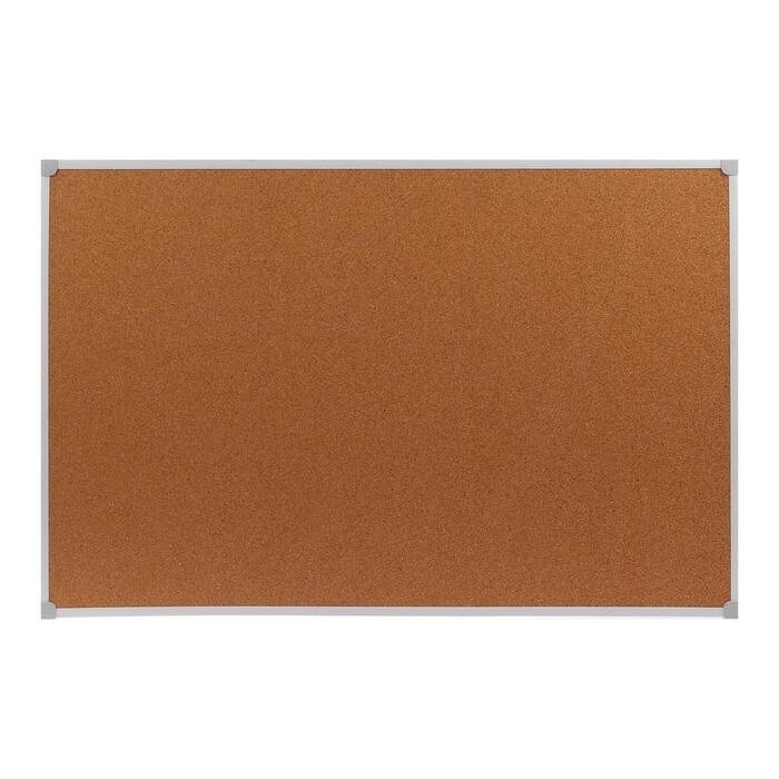 Доска пробковая 60х90 см, Calligrata, в ПВХ рамке белого цвета от компании Интернет-магазин "Flap" - фото 1