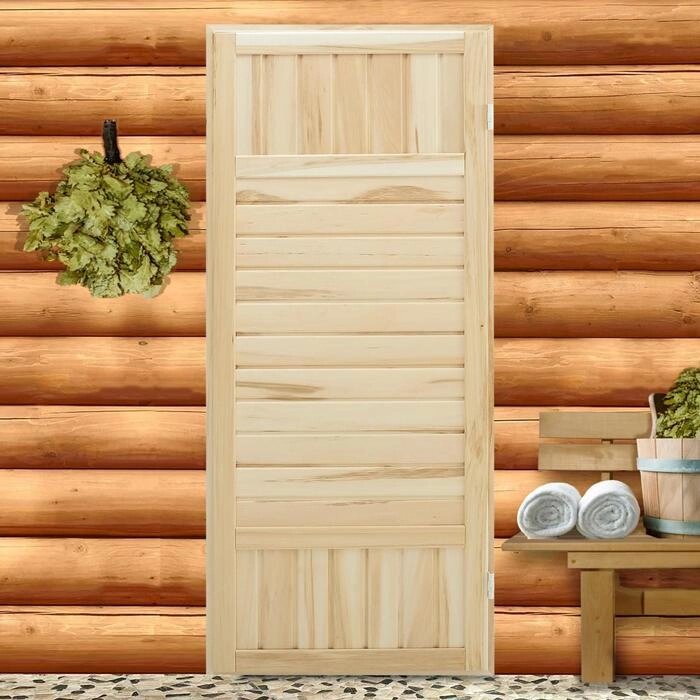 Дверь для бани и сауны ЛИПА Эконом, 170х70 см от компании Интернет-магазин "Flap" - фото 1