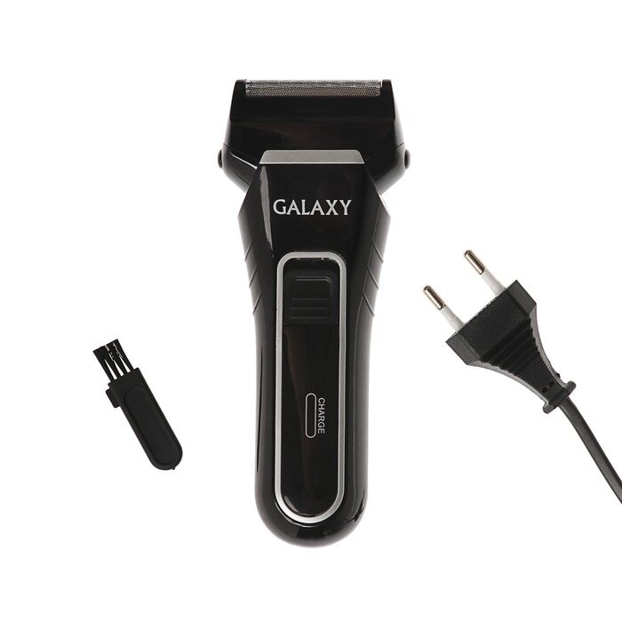 Электробритва Galaxy GL 4200, 3 Вт, сеточная, триммер, АКБ, чёрная от компании Интернет-магазин "Flap" - фото 1