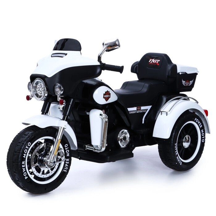 Электромотоцикл 'Трайк', 2-х местный, 2 мотора, цвет чёрно-белый от компании Интернет-магазин "Flap" - фото 1