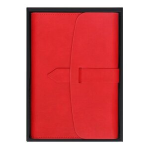 Ежедневник недатированный А5, 136 листов SENATE, обложка искусственная кожа, магнитный хлястик, сменный блок, красный