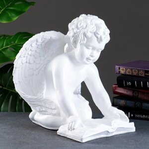 Фигура 'Ангел сидя большой читающий' белый, 34х36х29см