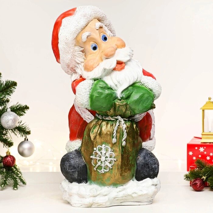 Фигура 'Дед с мешком в красном' 51х28х29см от компании Интернет-магазин "Flap" - фото 1