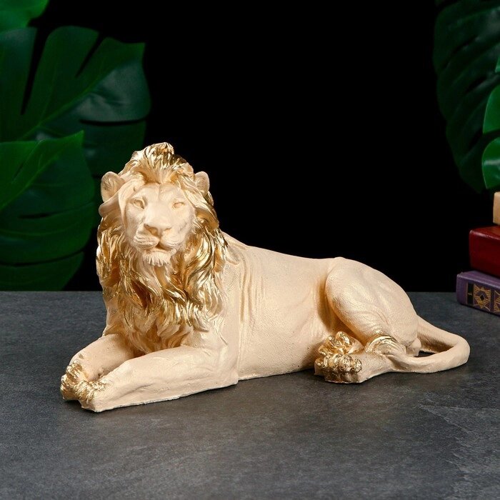 Фигура 'Лев африканский 2' слоновая кость, 34х14х19см от компании Интернет-магазин "Flap" - фото 1