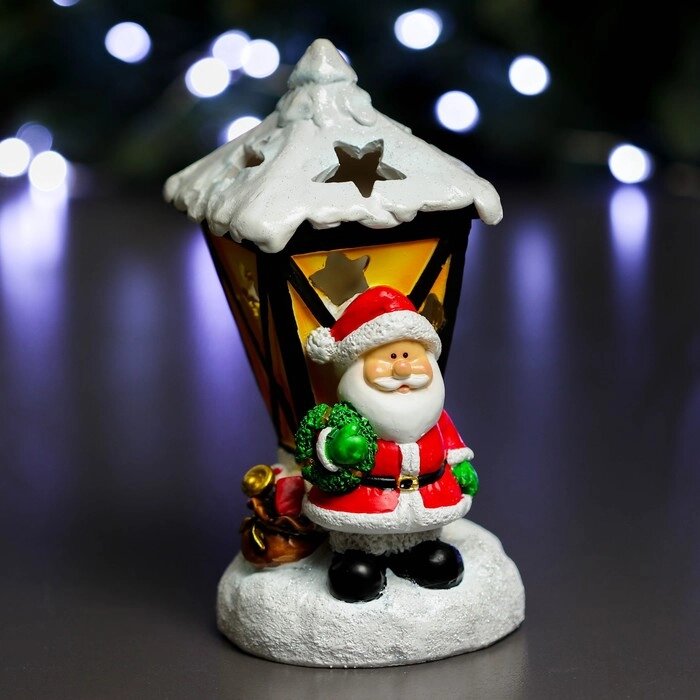 Фигура с подсветкой 'Дед Мороз фонарь' 10х10х18см от компании Интернет-магазин "Flap" - фото 1