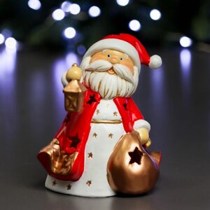 Фигура с подсветкой 'Дед Мороз с мешком' 11х12х16см