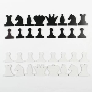 Фигуры для демонстрационных шахмат, король h6.3 см, пешка h5.5 см
