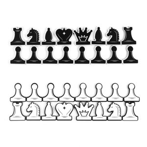 Фигуры для демонстрационных шахмат 'Время игры'32 шт, 5 х 4 см