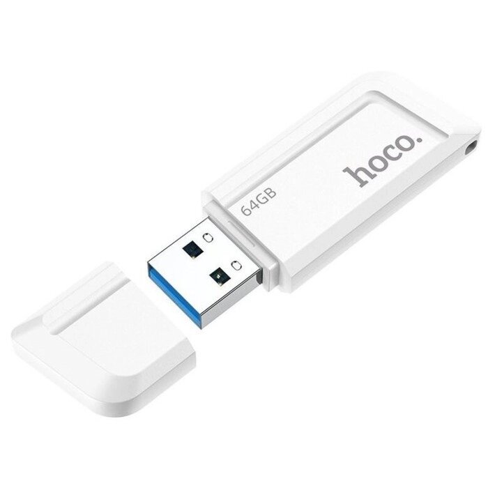 Флешка Hoco UD11 Wisdom, 64 Гб, USB3.0, чт до 100 Мб/с, зап до 30 Мб/с, белая от компании Интернет-магазин "Flap" - фото 1