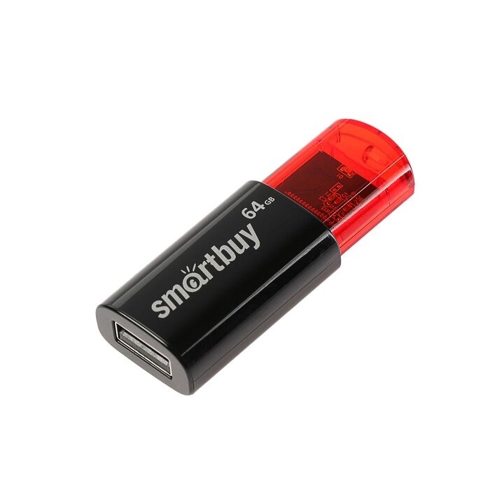 Флешка Smartbuy Click, 64 Гб, USB2.0, чт до 25 Мб/с, зап до 15 Мб/с, чёрная от компании Интернет-магазин "Flap" - фото 1
