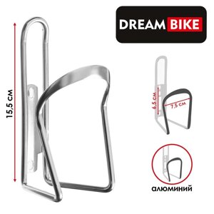 Флягодержатель Dream Bike, алюминиевый, цвет серый, без крепёжных болтов