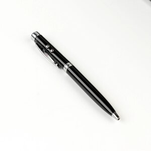 Фонарик-ручка с лазером карманный, 2 диода, цвета МИКС (комплект из 24 шт.)