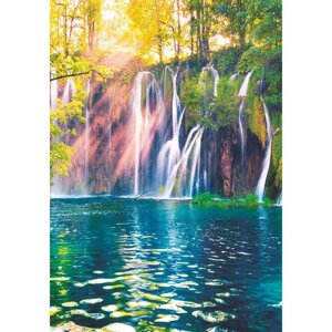 Фотообои 'Горный водопад'4 листа) 140Х200 см