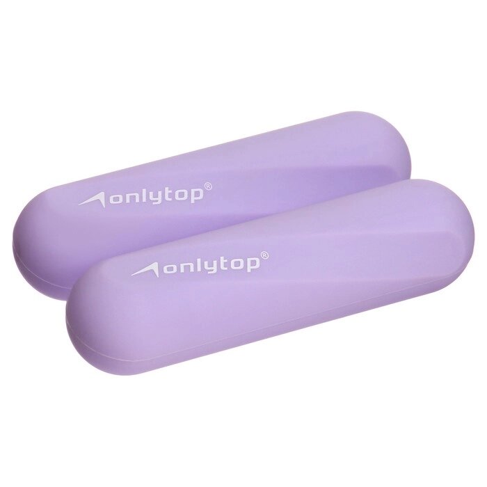 Гантели ONLYTOP для универсального отягощения, 2 шт., 0,5 кг, цвет фиолетовый от компании Интернет-магазин "Flap" - фото 1