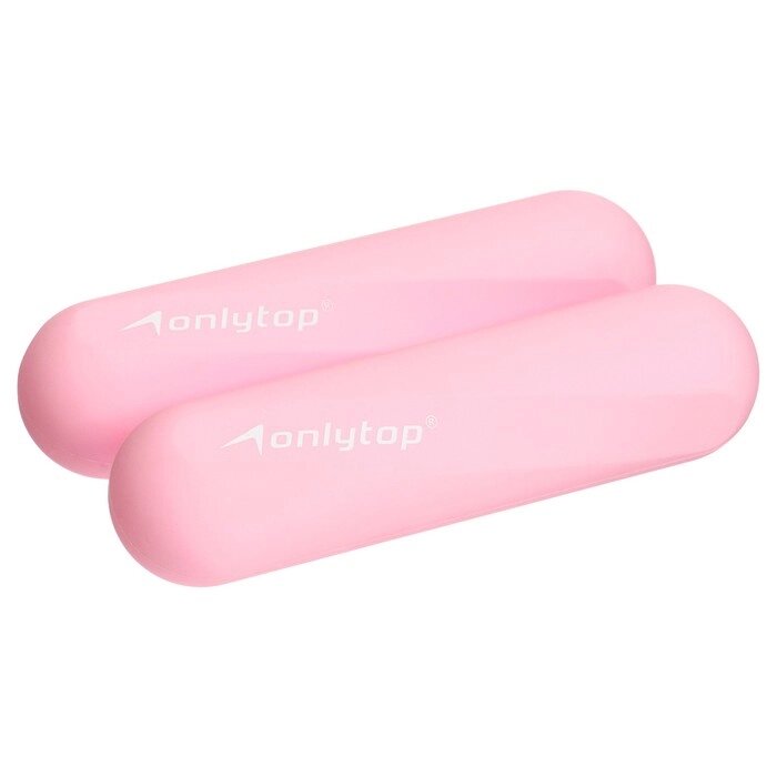 Гантели ONLYTOP для универсального отягощения, 2 шт., 0,5 кг, цвет розовый от компании Интернет-магазин "Flap" - фото 1