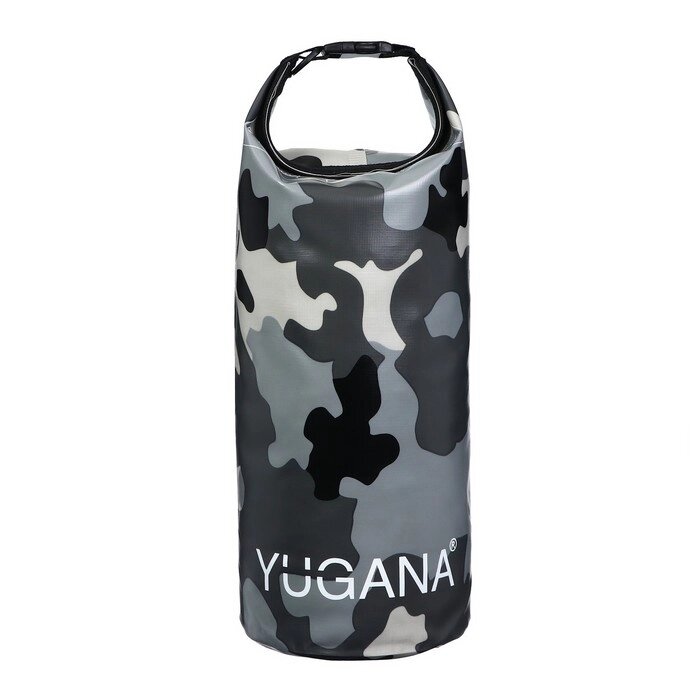 Гермомешок YUGANA, ПВХ, водонепроницаемый 10 литров, один ремень, камуфляж от компании Интернет-магазин "Flap" - фото 1