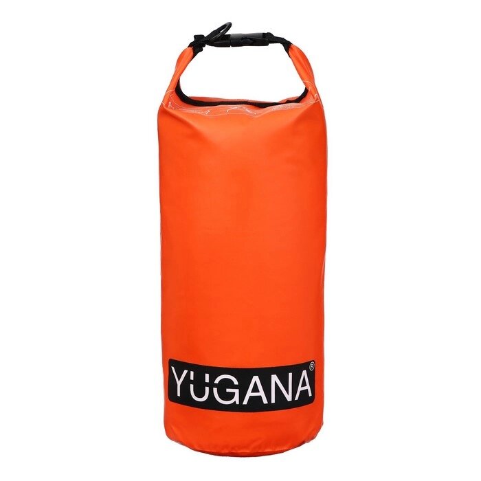 Гермомешок YUGANA, ПВХ, водонепроницаемый 10 литров, один ремень, оранжевый от компании Интернет-магазин "Flap" - фото 1