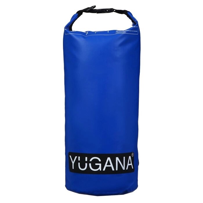 Гермомешок YUGANA, ПВХ, водонепроницаемый 10 литров, один ремень, синий от компании Интернет-магазин "Flap" - фото 1