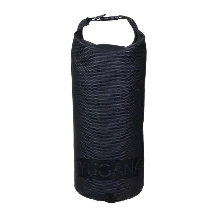 Гермомешок YUGANA, ПВХ, водонепроницаемый 10 литров, усиленный, один ремень, черный от компании Интернет-магазин "Flap" - фото 1