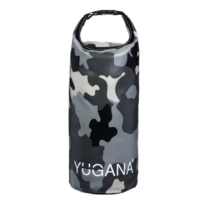 Гермомешок YUGANA, ПВХ, водонепроницаемый 15 литров, один ремень, камуфляж-цифра от компании Интернет-магазин "Flap" - фото 1
