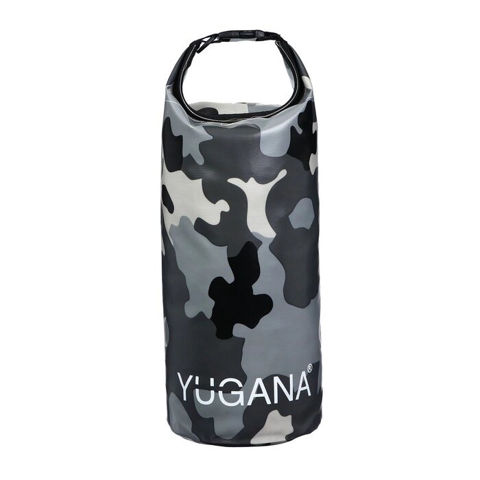 Гермомешок YUGANA, ПВХ, водонепроницаемый 20 литров, один ремень, камуфляж-цифра от компании Интернет-магазин "Flap" - фото 1