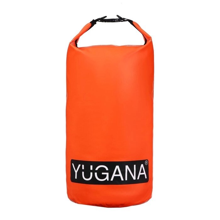Гермомешок YUGANA, ПВХ, водонепроницаемый 30 литров, два ремня, оранжевый от компании Интернет-магазин "Flap" - фото 1