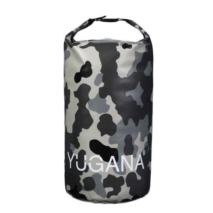 Гермомешок YUGANA, ПВХ, водонепроницаемый 30 литров, один ремень, камуфляж от компании Интернет-магазин "Flap" - фото 1