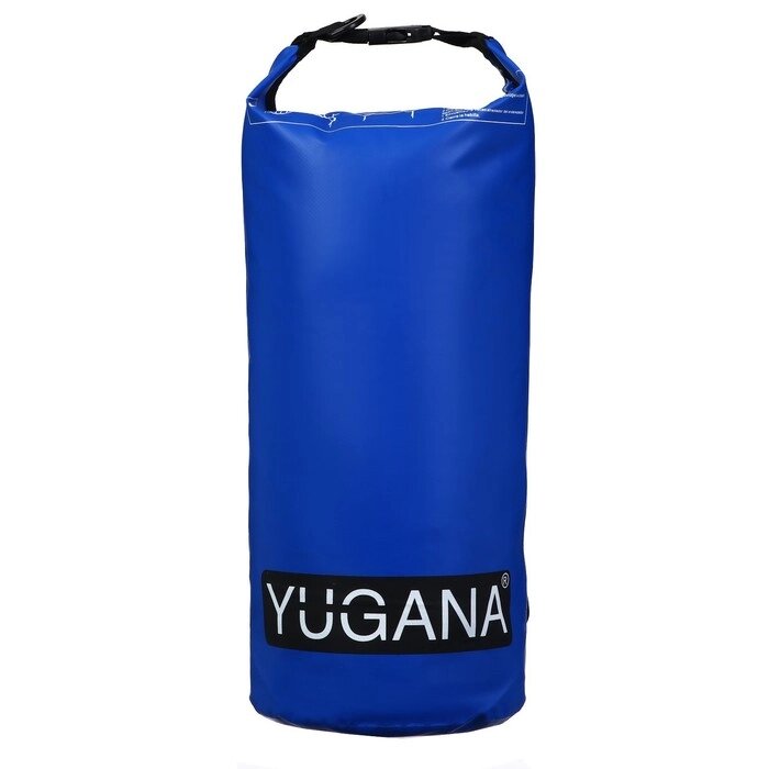 Гермомешок YUGANA, ПВХ, водонепроницаемый 30 литров, один ремень, синий от компании Интернет-магазин "Flap" - фото 1