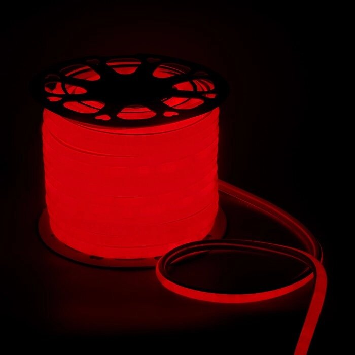 Гибкий неон Luazon Lighting 16 мм D-образный, IP65, 50 м, SMD2835, 120 LED/м, 220 В, свечение красное от компании Интернет-магазин "Flap" - фото 1