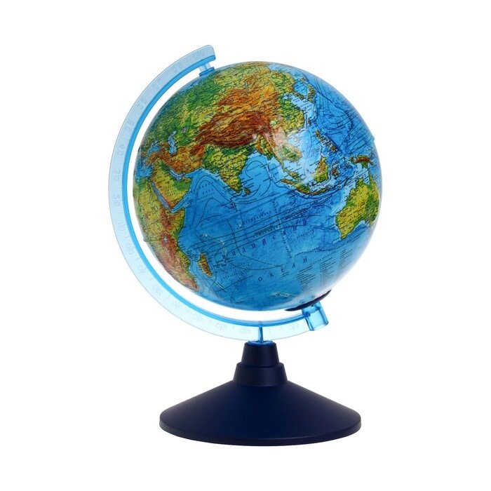 Глобус физико-политический 'Глобен', интерактивный, рельефный, диаметр 210 мм, с подсветкой от батареек, с очками от компании Интернет-магазин "Flap" - фото 1