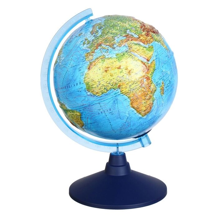 Глобус физико-политический рельефный 'Классик Евро', диаметр 210 мм, с подсветкой от батареек от компании Интернет-магазин "Flap" - фото 1