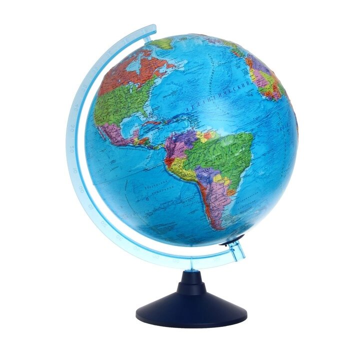 Глобус политический 'Глобен', диаметр 250 мм, интерактивный, рельефный, подсветка от батареек, с очками от компании Интернет-магазин "Flap" - фото 1