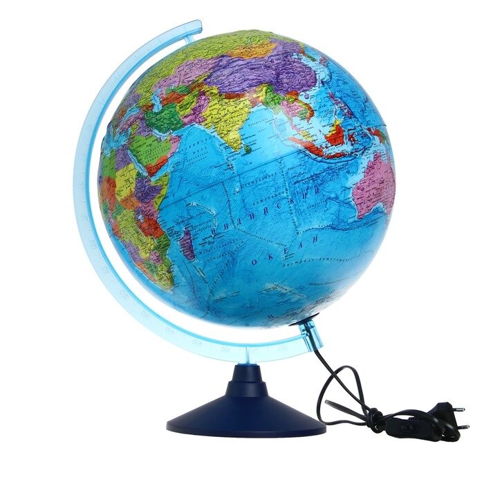 Глобус политический 'Глобен', диаметр 250 мм, интерактивный, рельефный, с подсветкой, с очками от компании Интернет-магазин "Flap" - фото 1