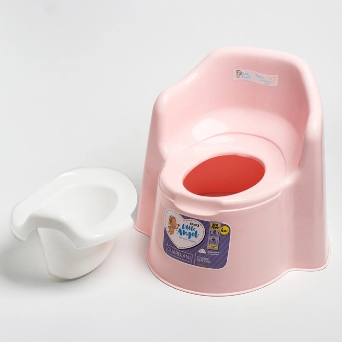 Горшок детский Little King, съёмная чаша, цвет пастельно-розовый от компании Интернет-магазин "Flap" - фото 1