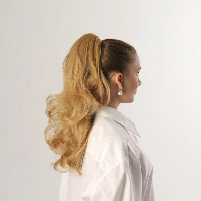 Хвост накладной, волнистый волос, на крабе, 40 см, 150 гр, цвет блонд (HTY22) от компании Интернет-магазин "Flap" - фото 1