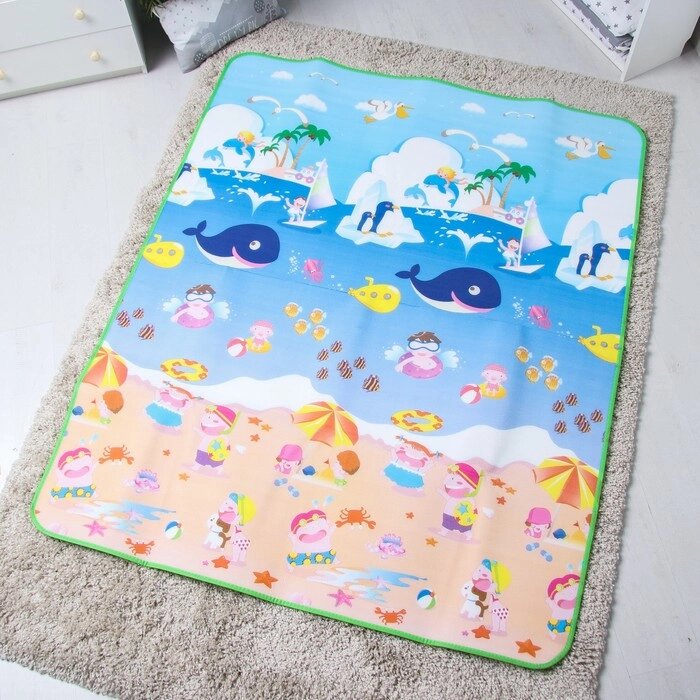 Игровой коврик для детей на фольгированной основе 'Море и пляж', размер 180х150x0,5 см, Крошка Я от компании Интернет-магазин "Flap" - фото 1