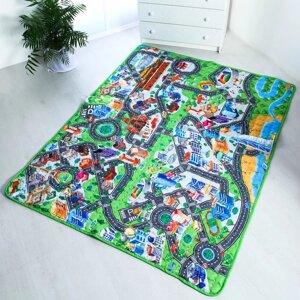 Игровой коврик-сумка для детей 'Дороги'размер 200х155x0,5 см, Крошка Я