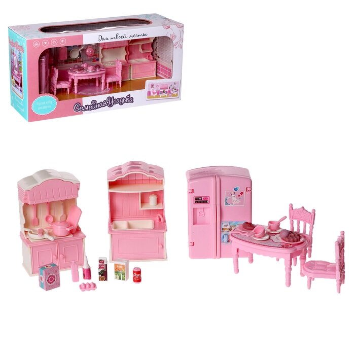 Игровой набор мебели для кукол 'Семейная усадьба столовая' от компании Интернет-магазин "Flap" - фото 1