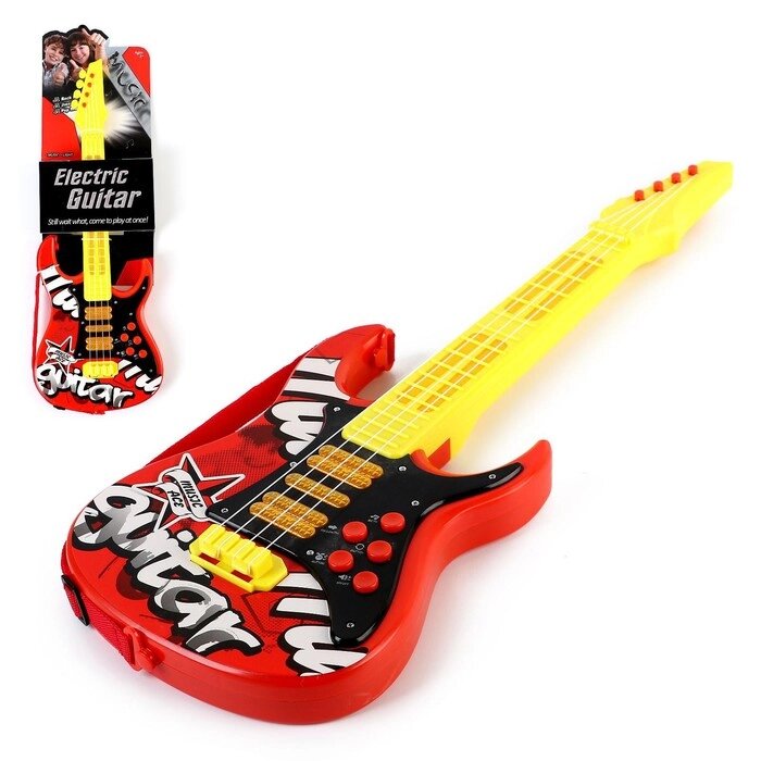 Игрушка музыкальная - гитара 'Соло', световые и звуковые эффекты, работает от батареек от компании Интернет-магазин "Flap" - фото 1