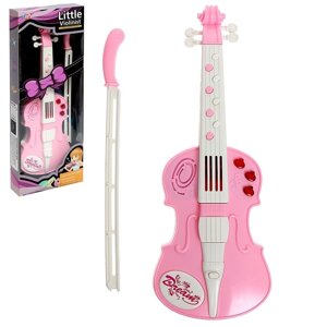 Игрушка музыкальная 'Скрипка'световые и звуковые эффекты, цвет розовый