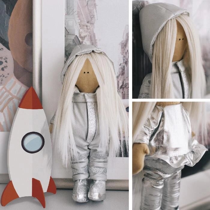 Интерьерная кукла 'Космонавт Дакота', набор для шитья 15,6 x 22.4 x 5.2 см от компании Интернет-магазин "Flap" - фото 1