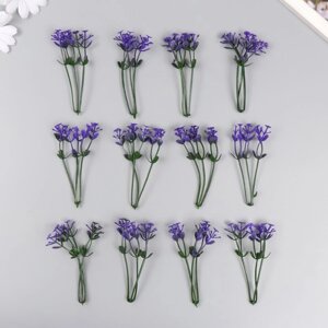 Искусственное растение для творчества 'Чистотел' набор 12 шт фиолетовый 9 см
