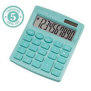 Калькулятор настольный Citizen 'SDC-810NR'10-разрядный, 124 х 102 х 25 мм, двойное питание, бирюзовый