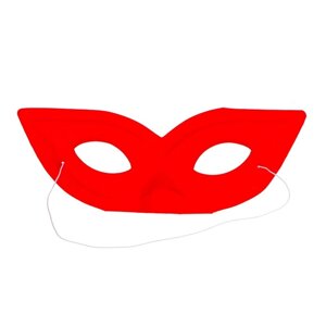 Карнавальная маска, цвет красный (комплект из 12 шт.)