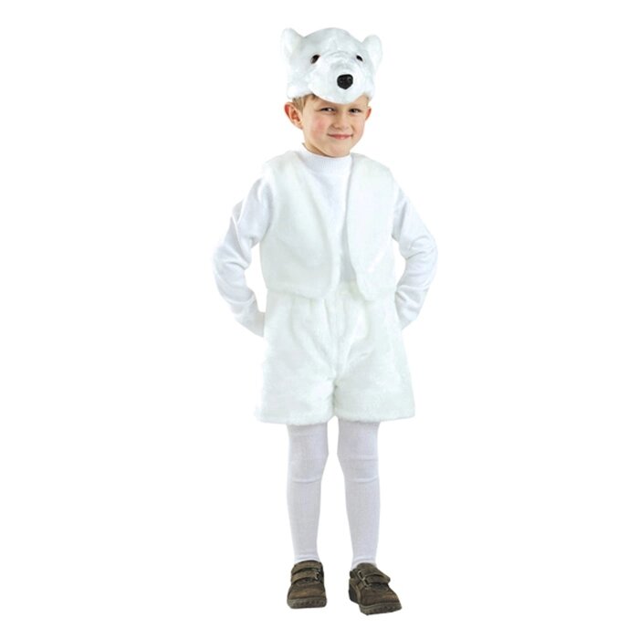 Карнавальный костюм 'Белый медведь', рост 110 см, размер 28 от компании Интернет-магазин "Flap" - фото 1