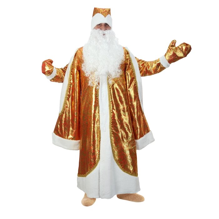 Карнавальный костюм 'Дед Мороз', парча, золото на красном, р. 48-50, рост 182 см от компании Интернет-магазин "Flap" - фото 1