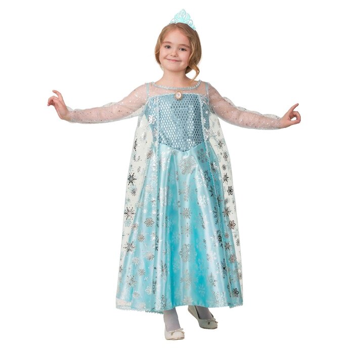 Карнавальный костюм 'Эльза', платье, корона, р. 32, рост 122 см от компании Интернет-магазин "Flap" - фото 1